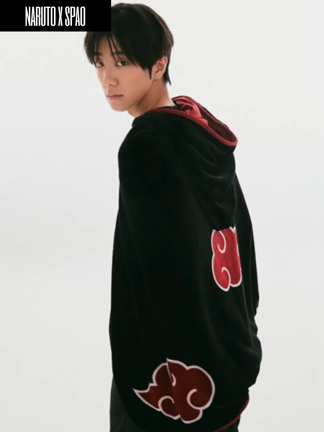 Spao x Naruto Hooded Blanket Black, Spao x Naruto Eye Mask Grey 착용 스타일 - 4