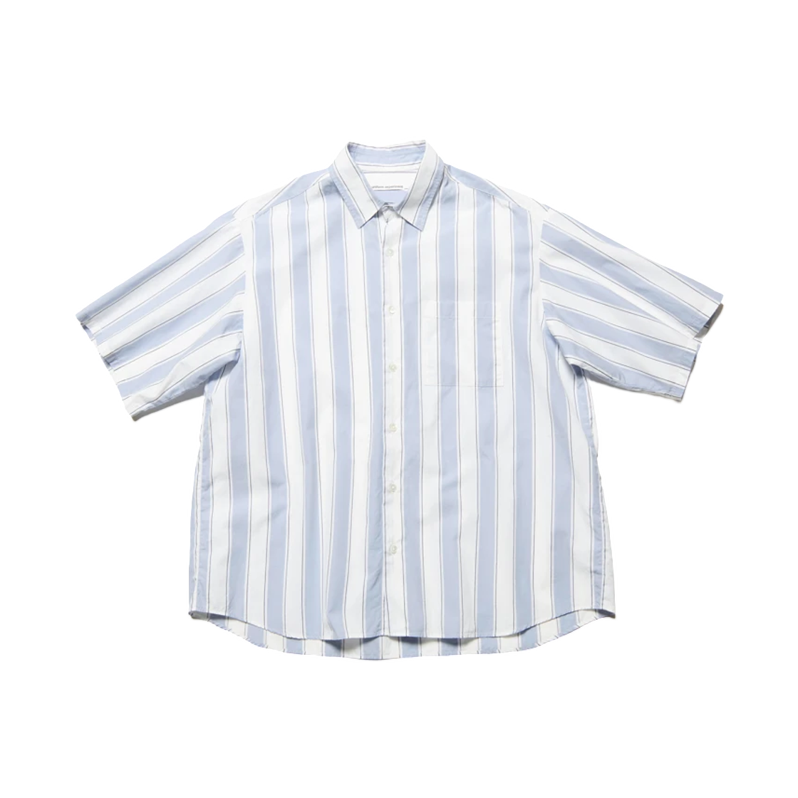 유니폼 익스페리먼트 릴랙스 핏 반팔 셔츠 라이트 블루 스트라이프(Uniform Experiment Relax-Fit S/S Shirt Light Blue Stripe)