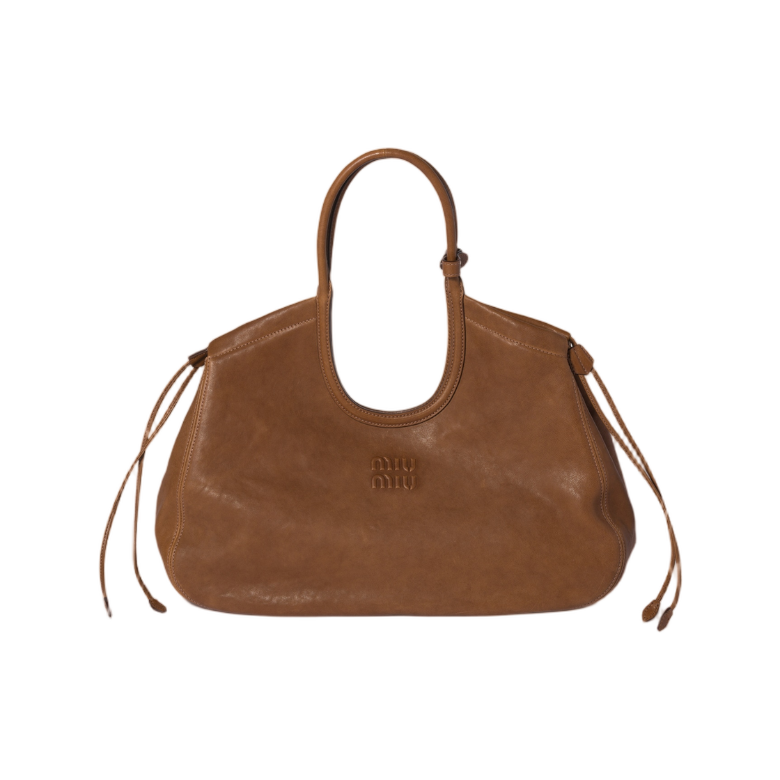 미우 미우 아이비 나파 레더 쇼핑백 백 오크(Miu Miu Ivy Nappa Leather Shopping Bag Oak)