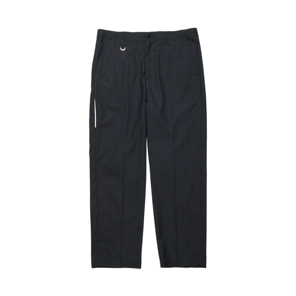 유니폼 익스페리먼트 스트레치 울 사이드 포켓 테이퍼드 팬츠 블랙 스트라이프(Uniform Experiment Stretch Wool Side Pocket Tapered Pants Black Stripe)