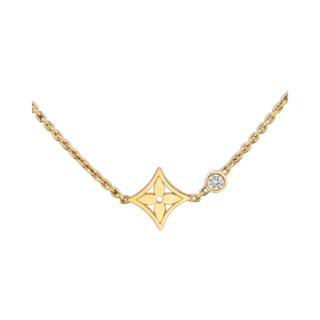 Q93280 (W) Louis Vuitton Idylle Blossom Pendant Yellow Gold Diamond