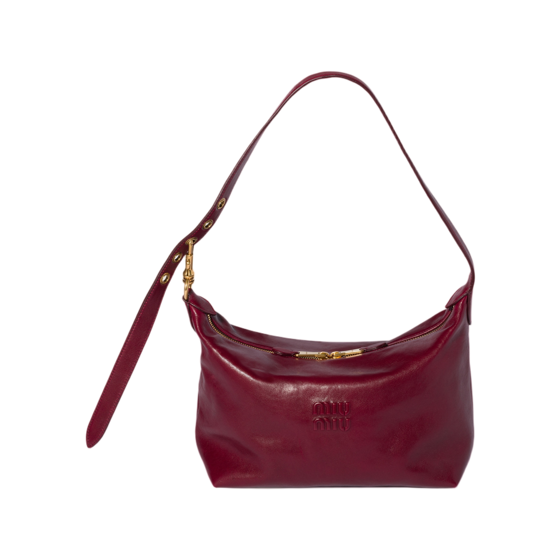 5BC217-QJB-F0399 Miu Miu Spirit Nappa Leather Bag Amaranth Red