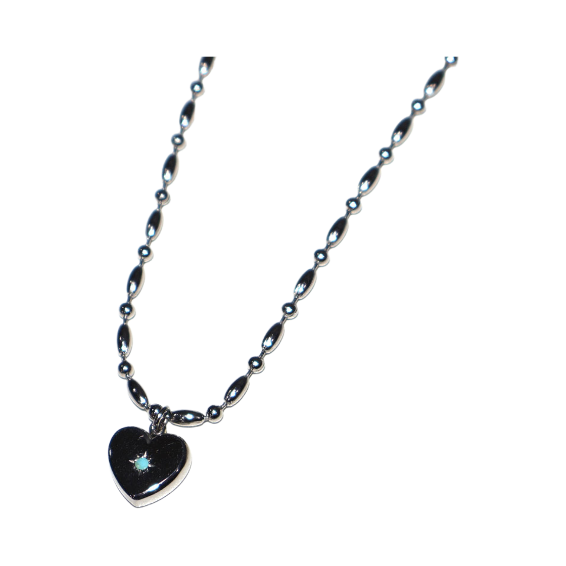 니로 세렌디피티 펄스널리즈 벌스 스톤 하트 네클리스 #143 미디움(NiRO.SERENDiPiTY Personalized Birth Stone Heart Necklace #143 Medium) - 2