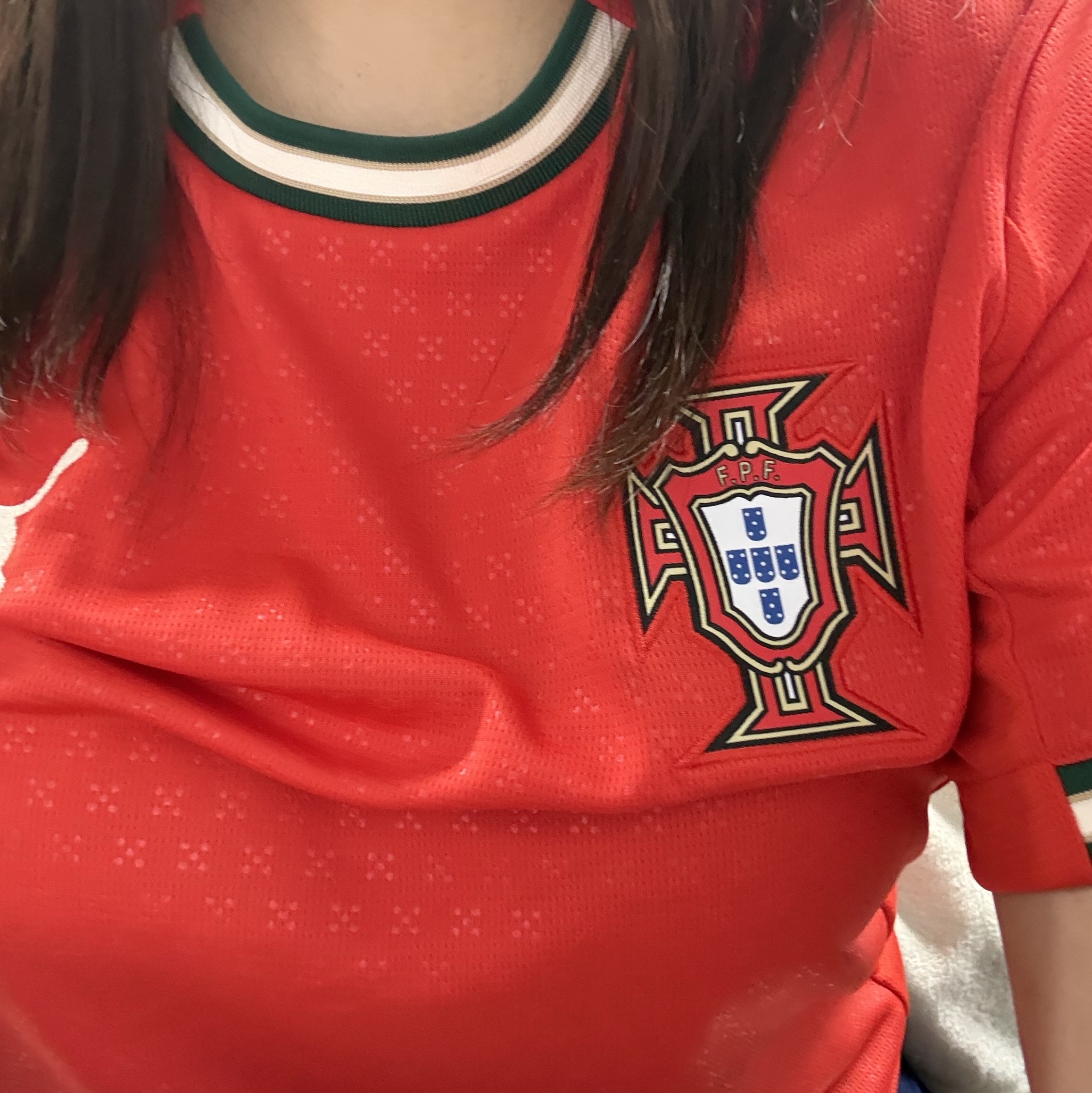 Puma Portugal 2025 Home Jersey Sport Red (Non Marking Ver.) 착용 스타일 - 2