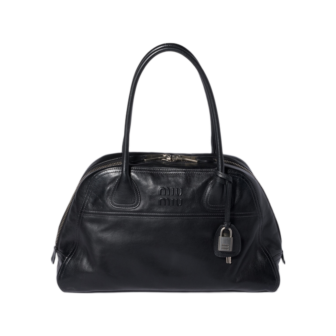 5BB196-2IER-F0002 Miu Miu Vivant Leather Bag Black