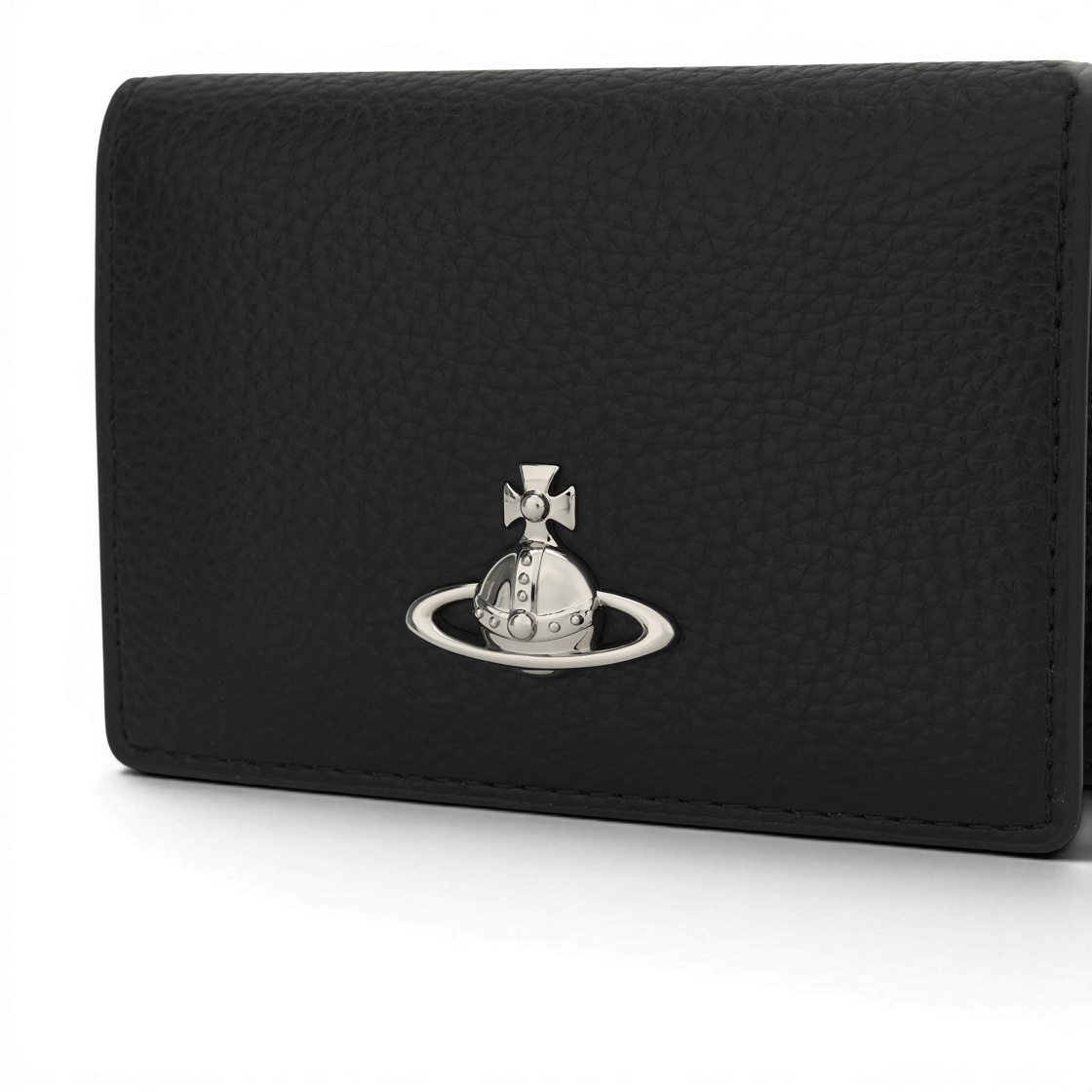 비비안 웨스트우드 오브 그레인 플랩 카드 홀더 블랙(Vivienne Westwood Orb Grain Flap Card Holder Black) - 4