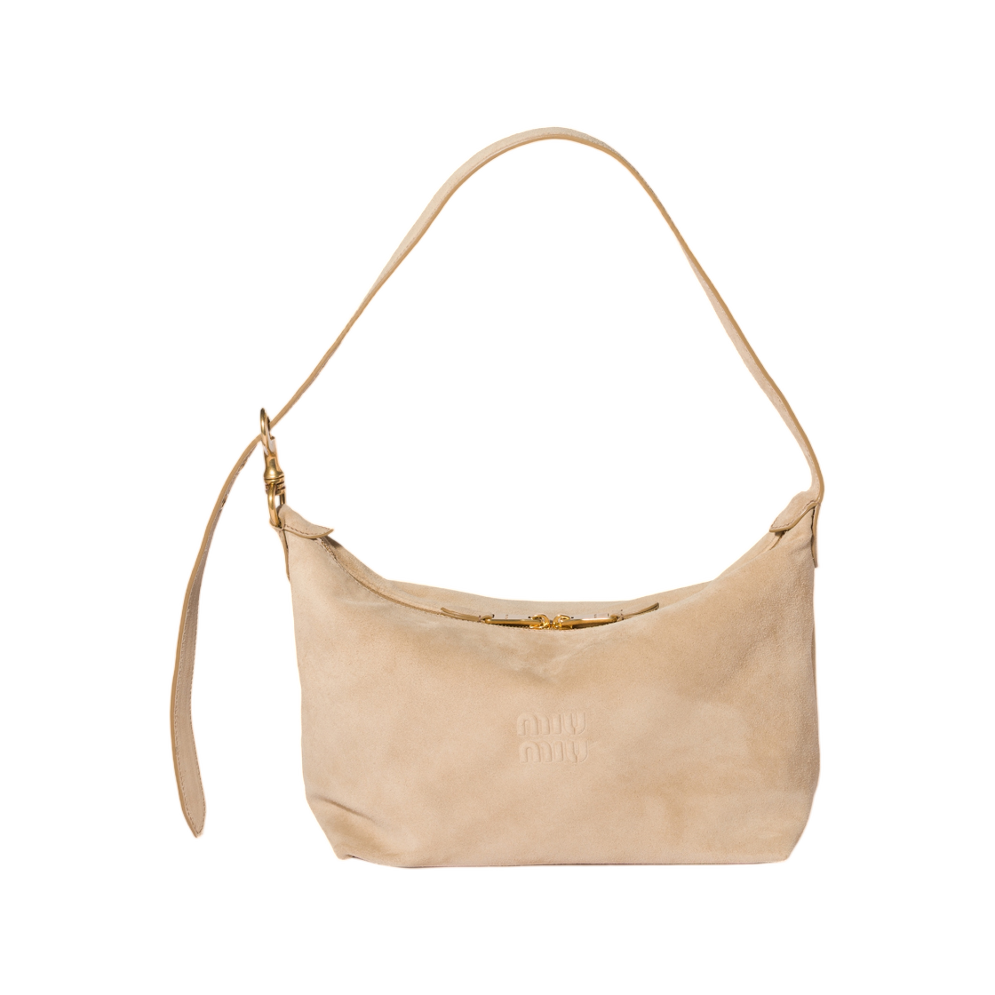 5BC217-2CSS-F0379 Miu Miu Spirit Suede Bag Ecru