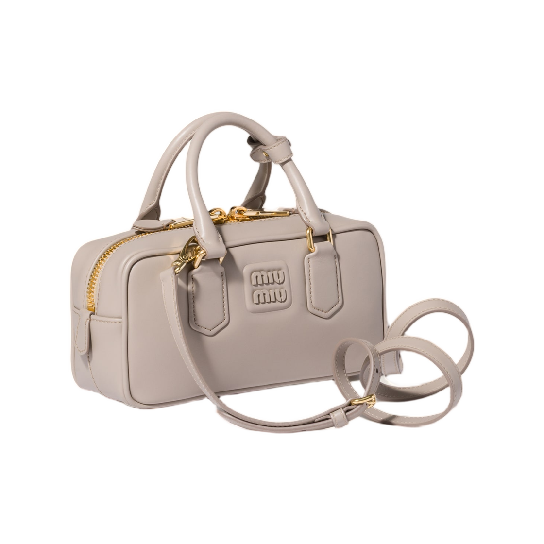 미우 미우 아르카디 레더 백 퍼미스 스톤(Miu Miu Arcadie Leather Bag Pumice Stone) - 2