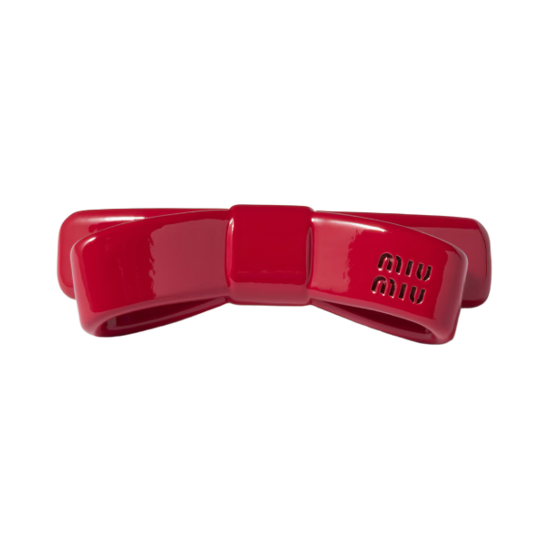 5IF359-2G88-F0011 (W) Miu Miu Enameled Metal Hair Clip Red