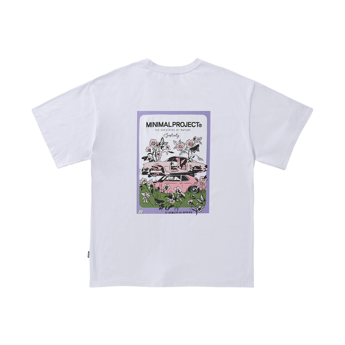미니멀프로젝트 플라워 프레임 피그먼트 반팔티셔츠 MST164 화이트(MINIMALPROJECT Flower Frame Pigment Short Sleeve T-Shirt MST164 White)