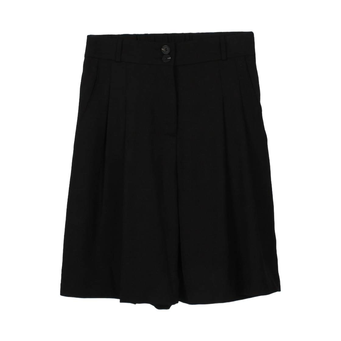 GW3536-블랙 GCLIP Two-Button Pintuck Line Bermuda Shorts Black