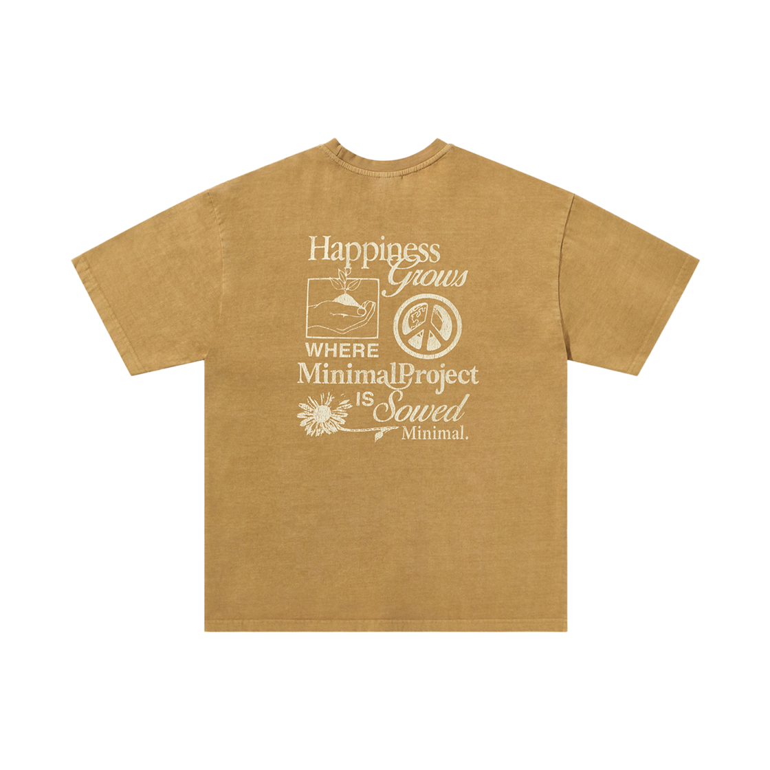 미니멀프로젝트 해피그로우 피그먼트 반팔티셔츠 MST169 머스터드(MINIMALPROJECT Happy Grow Pigment Short Sleeve T-Shirt MST169 Mustard)