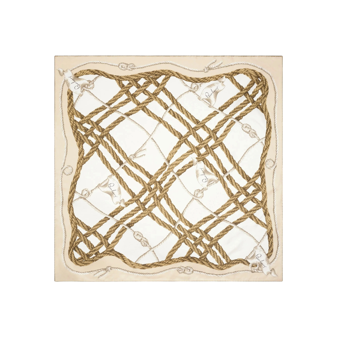 ITTAW3TAK54H Burberry Rope Print Silk Scarf 8107864