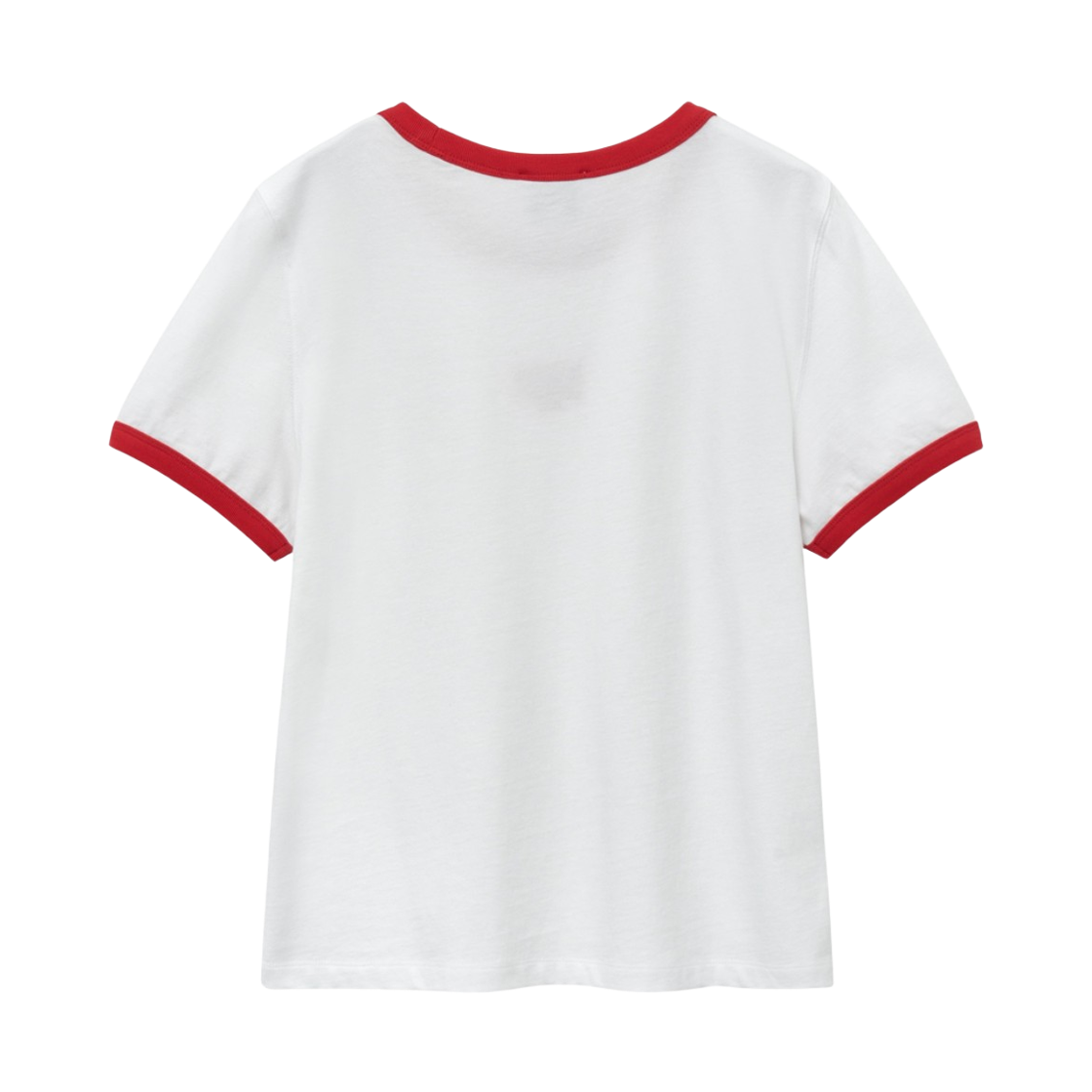 (W) 마리떼 프랑소와 저버 클래식 로고 링거 티셔츠 화이트 레드((W) Marithe Francois Girbaud Classic Logo Ringer T-Shirt White Red) - 2