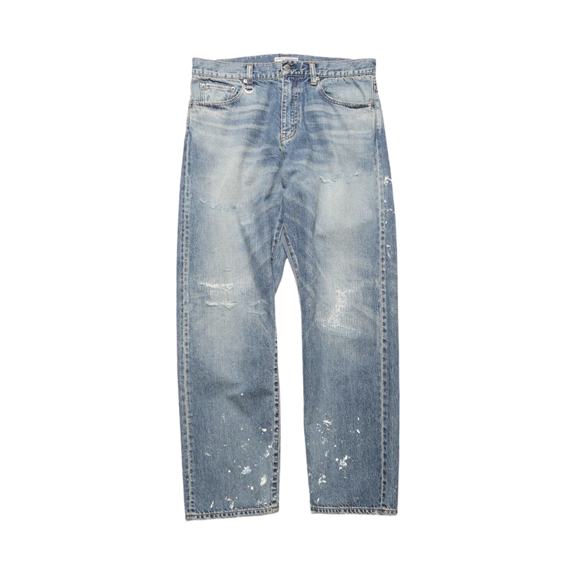 유니폼 익스페리먼트 데미지드 레귤러 핏 진 인디고(Uniform Experiment Damaged Regular-Fit Jeans Indigo) - 1