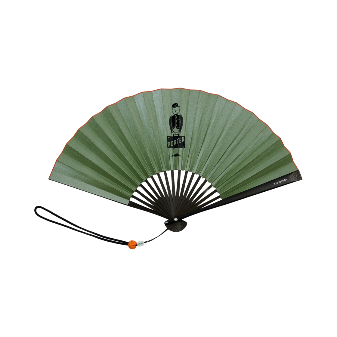 포터 x 미야와키 바이센안 폴딩 팬 올리브(Porter x Miyawaki Baisenan Folding Fan Olive)
