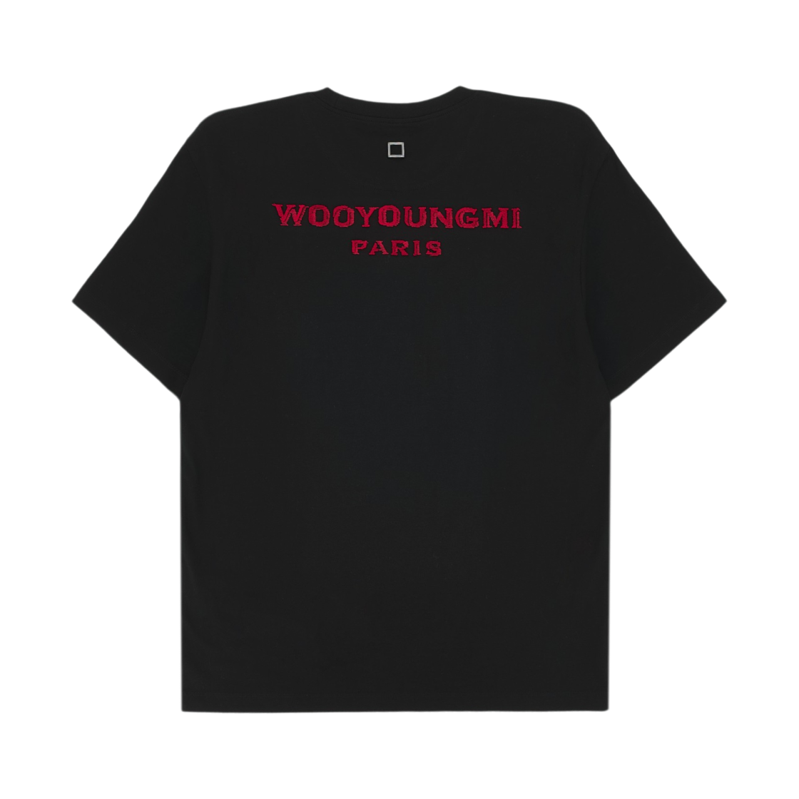 우영미 터프트 자수 백로고 티셔츠 블랙 - 26FW(Wooyoungmi Tuft Embroidered Back Logo T-Shirt Black - 26FW) - 1