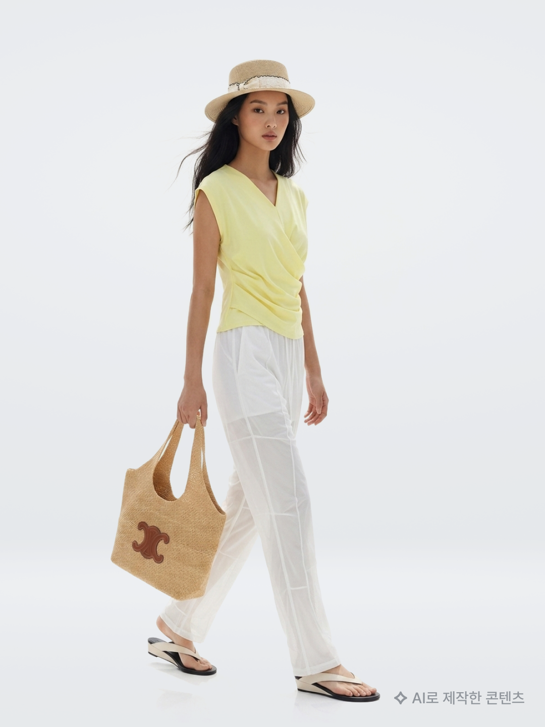 Coiris Arina Button Crop Sleeveless Beige, Adidas Originals Capri Shorts Crew Blue Cream White - KR Sizing 착용 스타일 - 4