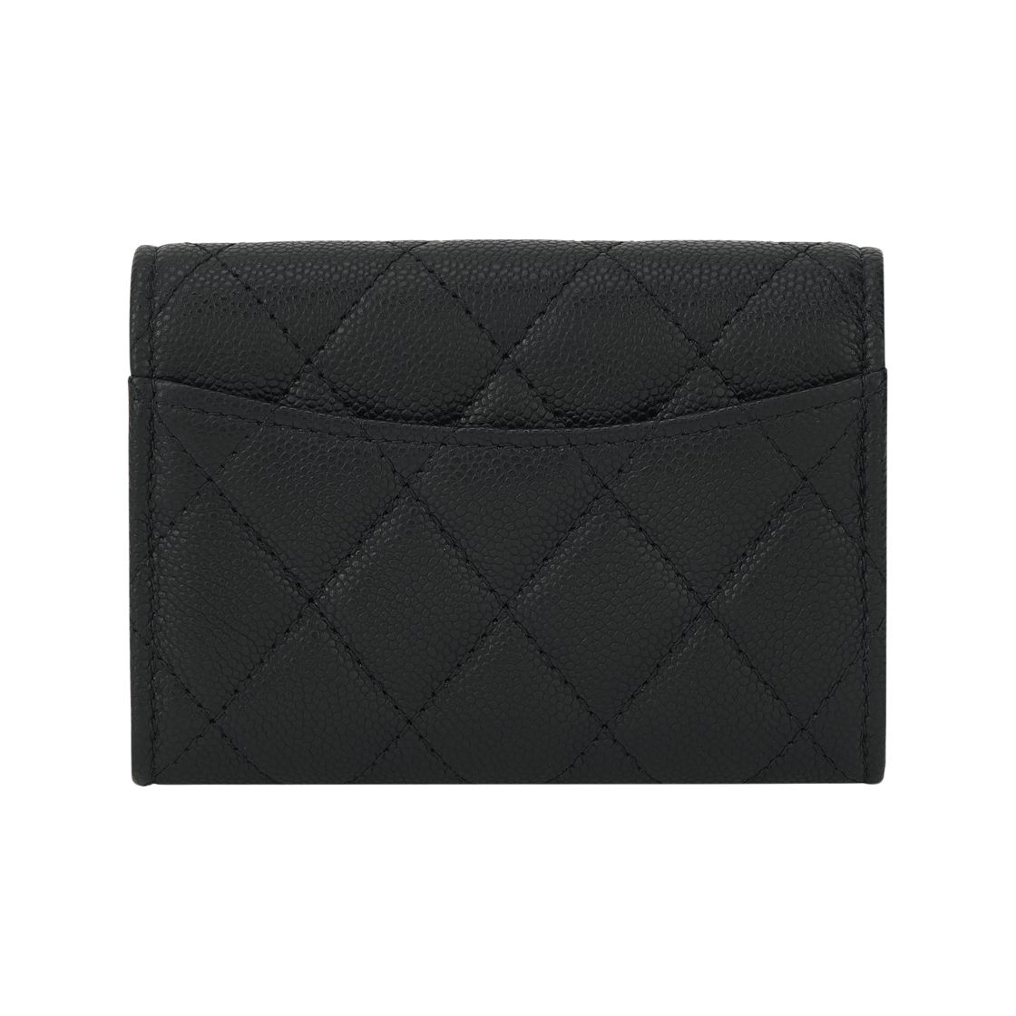 샤넬 클래식 플랩 지퍼 카드 홀더 그레인드 샤이니 카프스킨 & 골드 메탈 블랙(Chanel Classic Flap Zipped Card Holder Grained Shiny Calfskin & Gold Metal Black) - 2