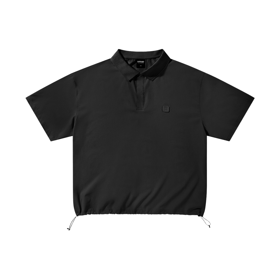 미니멀프로젝트 미니멀 패치로고 스트링 에어리 반팔 카라티 MKT105 블랙(MINIMALPROJECT Minimal Patch Logo String Airy Short Sleeve Collar T-Shirt MKT105 Black) - 1