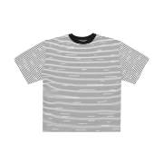 Kamien Back Pleats Stripe Tee White