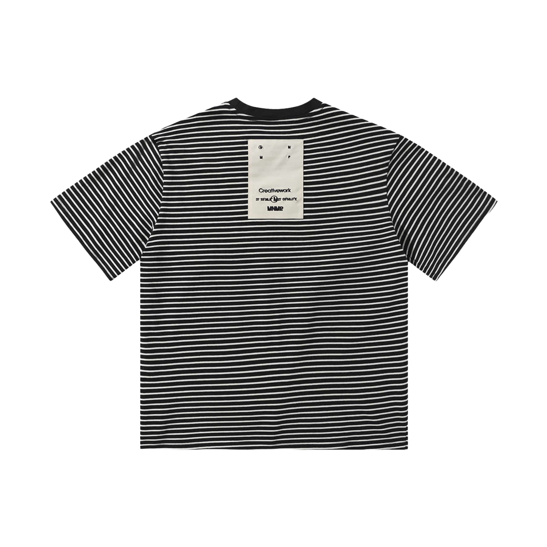 미니멀프로젝트 핀 스트라이프 오버핏 반팔티셔츠 MST163 블랙(MINIMALPROJECT Pin Stripe Overfit Short Sleeve T-Shirt MST163 Black)