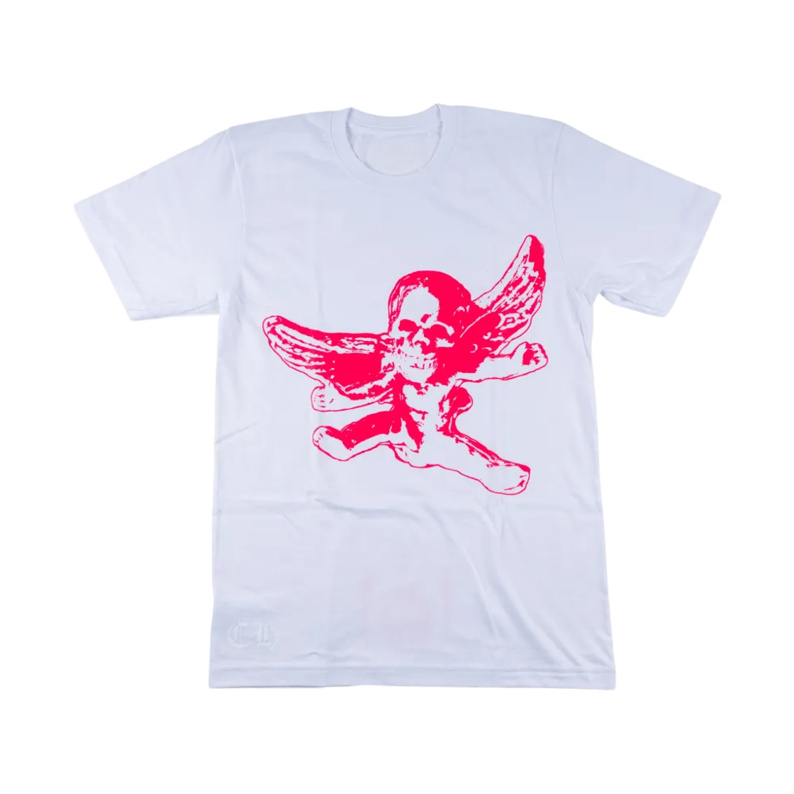 - Chrome Hearts Foti Logo T-Shirt White Pink