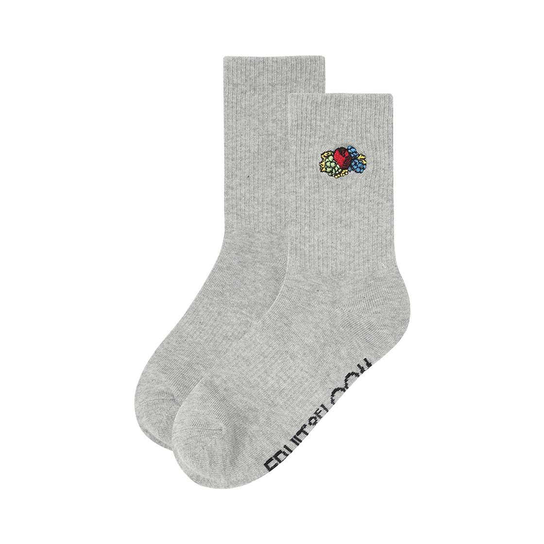 프룻오브더룸 빈티지 로고 젤리삭스 멜란지 그레이 라이트(fruitoftheloom Vintage Logo Jelly Socks Melange Grey Light)