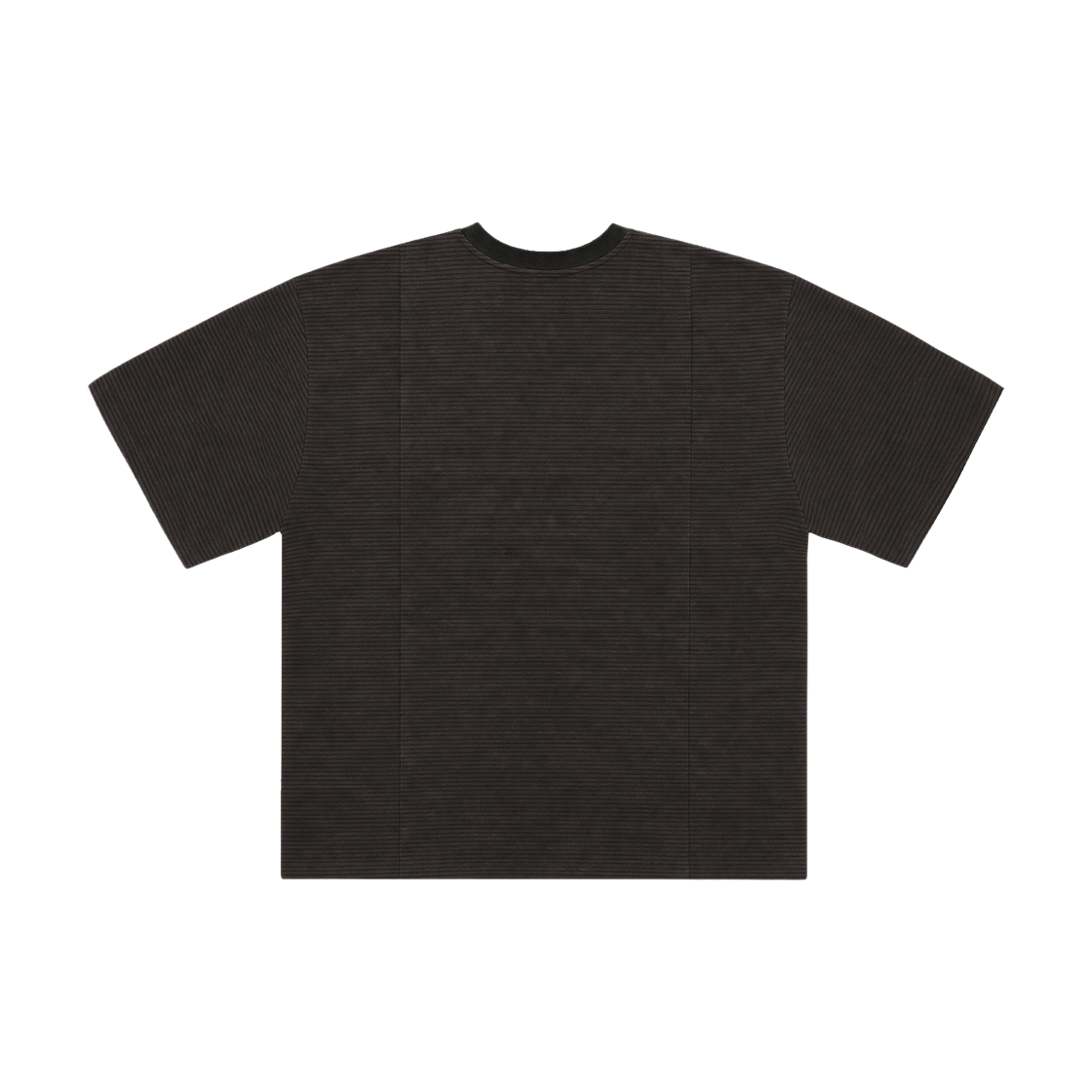 카미엔 백 플리츠 스트라이프 티 브라운(Kamien Back Pleats Stripe Tee Brown) - 2
