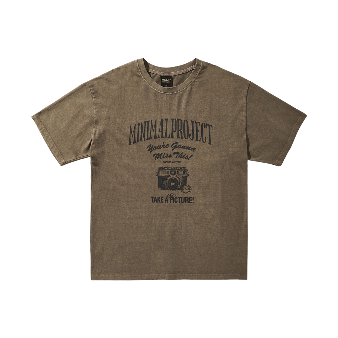 미니멀프로젝트 캡처 모먼트 피그먼트 반팔티셔츠 MST167 브라운(MINIMALPROJECT Capture Moment Pigment Short Sleeve T-Shirt MST167 Brown)