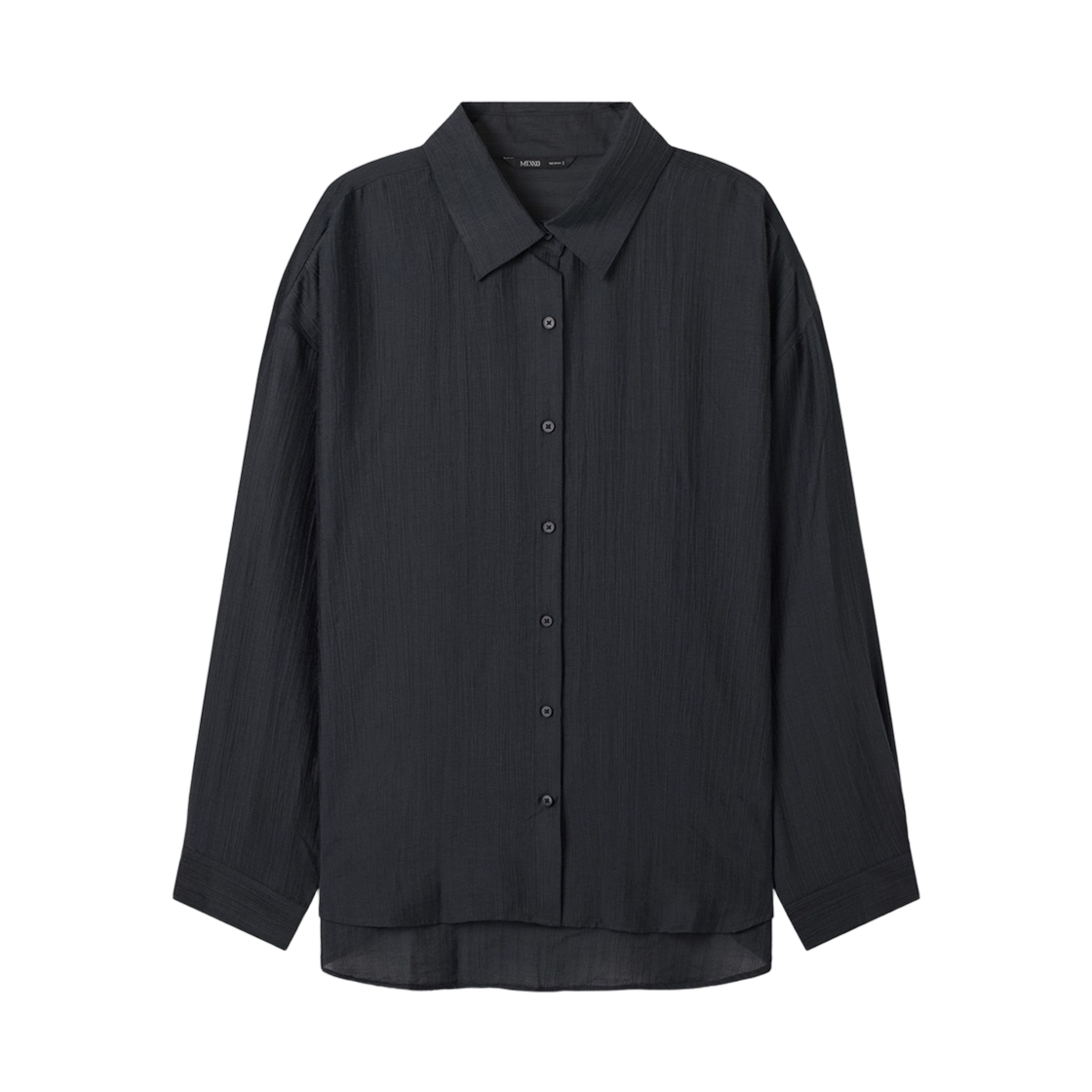 (W) 미쏘 x 쭈언니 오버핏 시스루 셔츠 차콜((W) Mixxo x Jju Unni Overfit See Through Shirt Charcoal)