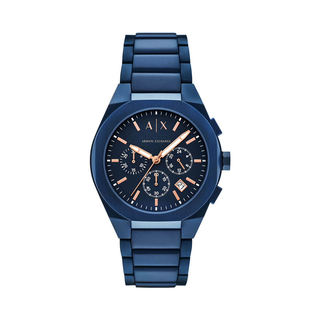 아르마니 익스체인지 싱크 크로노그래프 42mm 블루 블루(Armani Exchange Sync Chronograph 42mm Blue Blue)