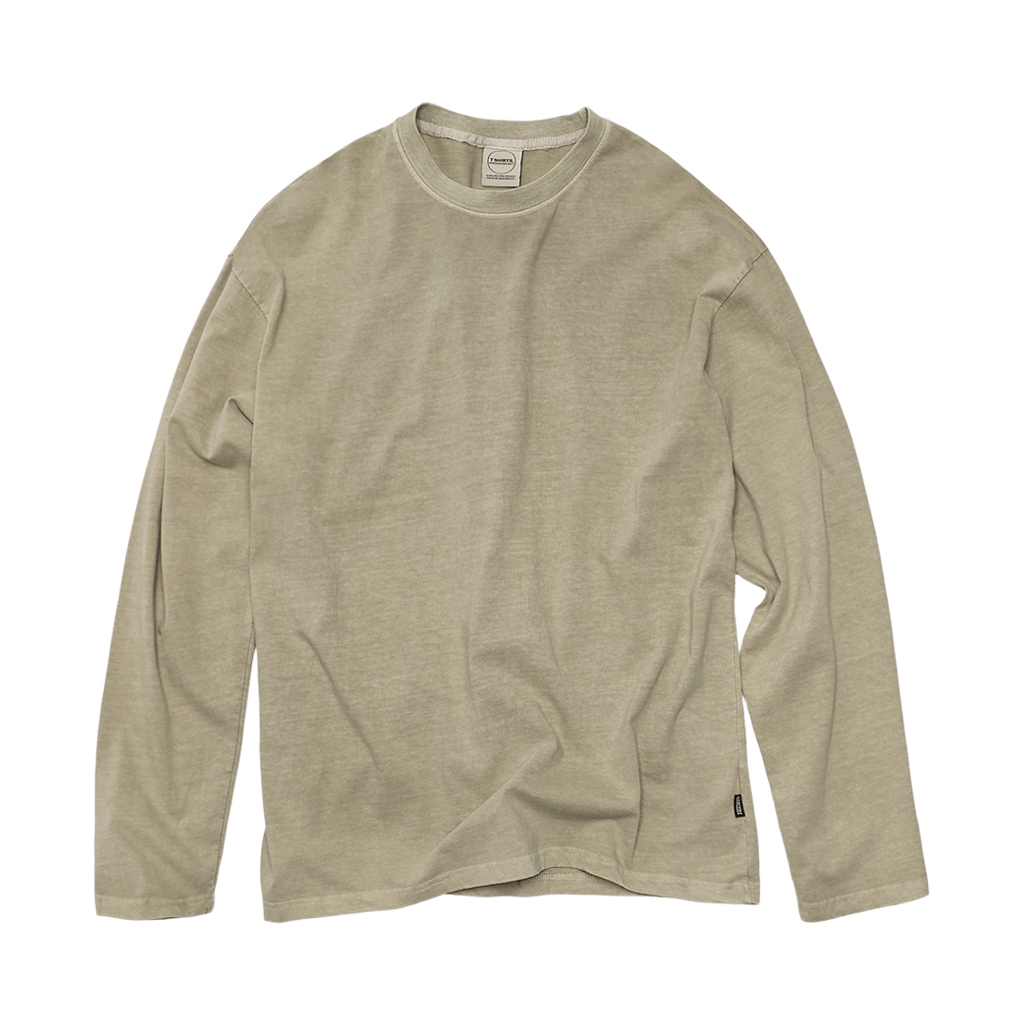 미니멀프로젝트 피그먼트 워시드 오버핏 롱 슬리브 티셔츠 MLT105 베이지(MINIMALPROJECT Pigment Washed Overfit Long Sleeve T-Shirt Mlt105 Beige)