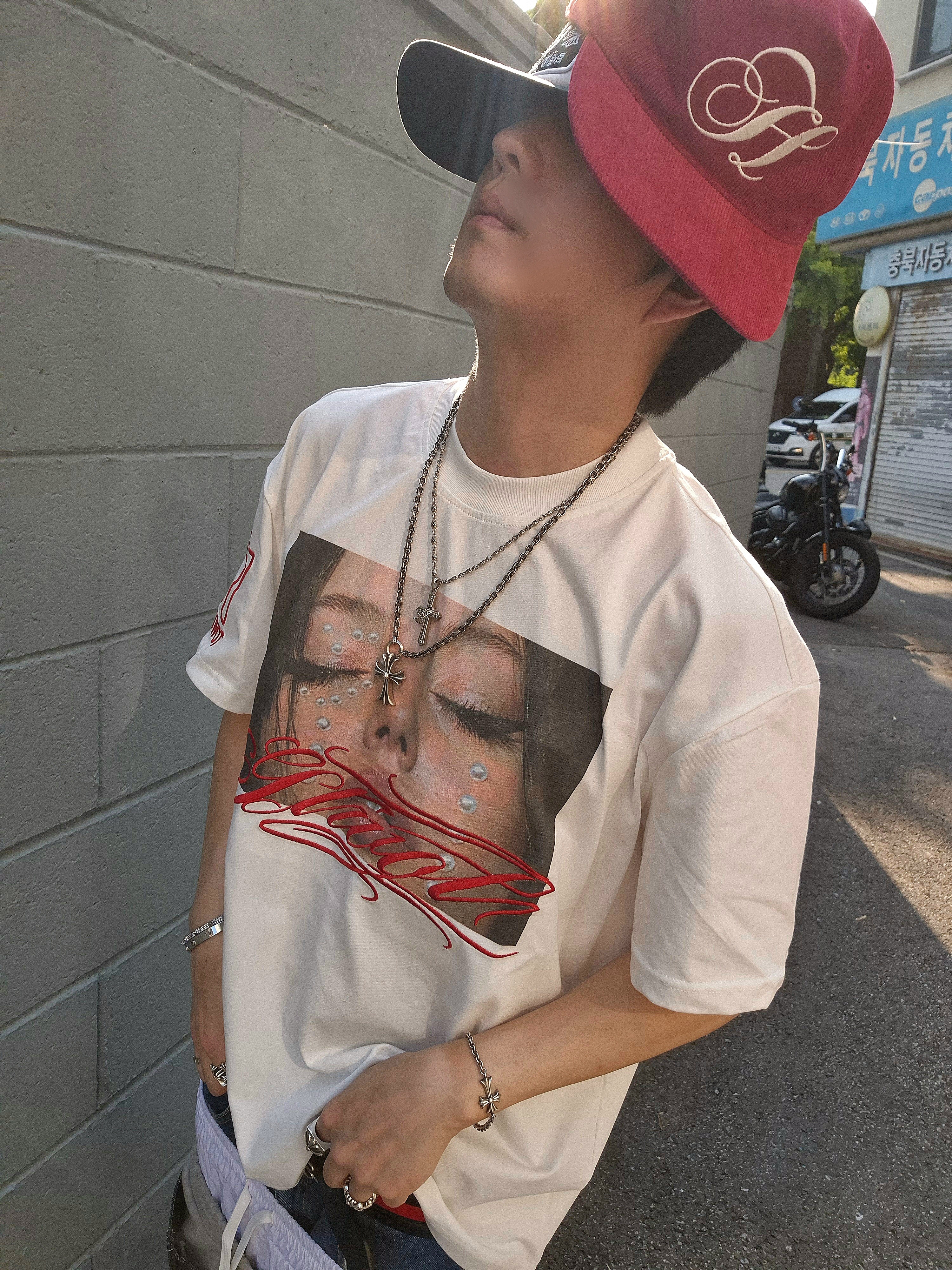 Hommless Corduroy H Logo 5 Panel Hat Red, Protocol Index 3 Layered Denim Pants Indigo Blue 착용 스타일 - 2