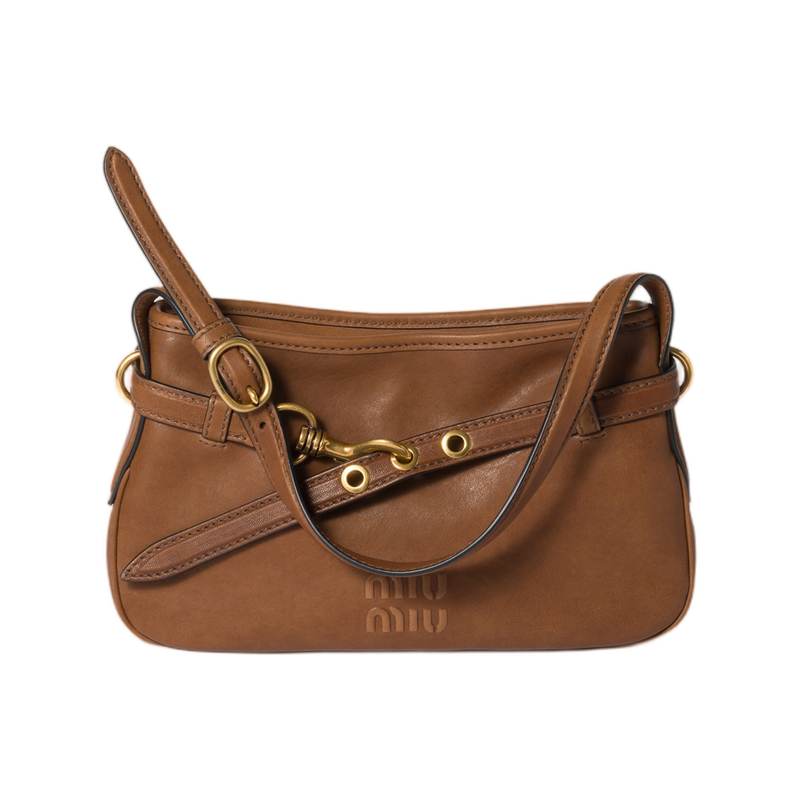 미우 미우 아벙츄어 나파 레더 백 오크(Miu Miu Aventure Nappa Leather Bag Oak) - 1