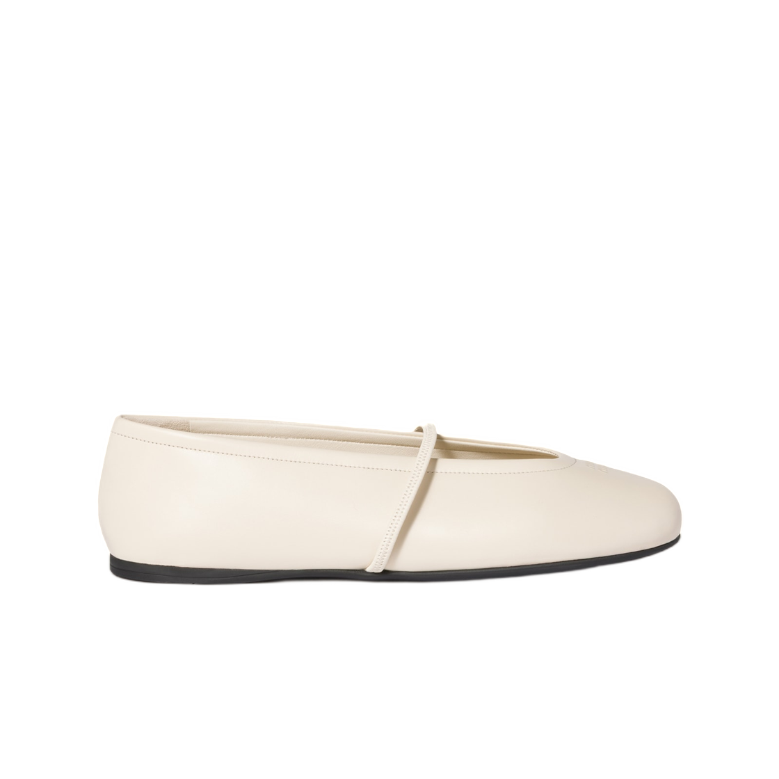 5F334E-070-F0304 (W) Miu Miu Nappa Leather Ballerinas Ivory