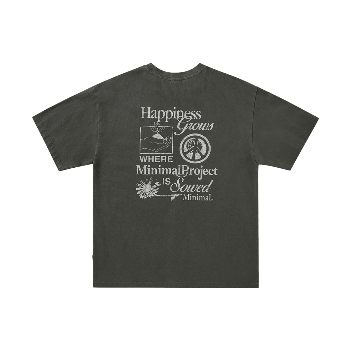 미니멀프로젝트 해피그로우 피그먼트 반팔티셔츠 MST169 다크 그레이(MINIMALPROJECT Happy Grow Pigment Short Sleeve T-Shirt MST169 Darkgray) - 1