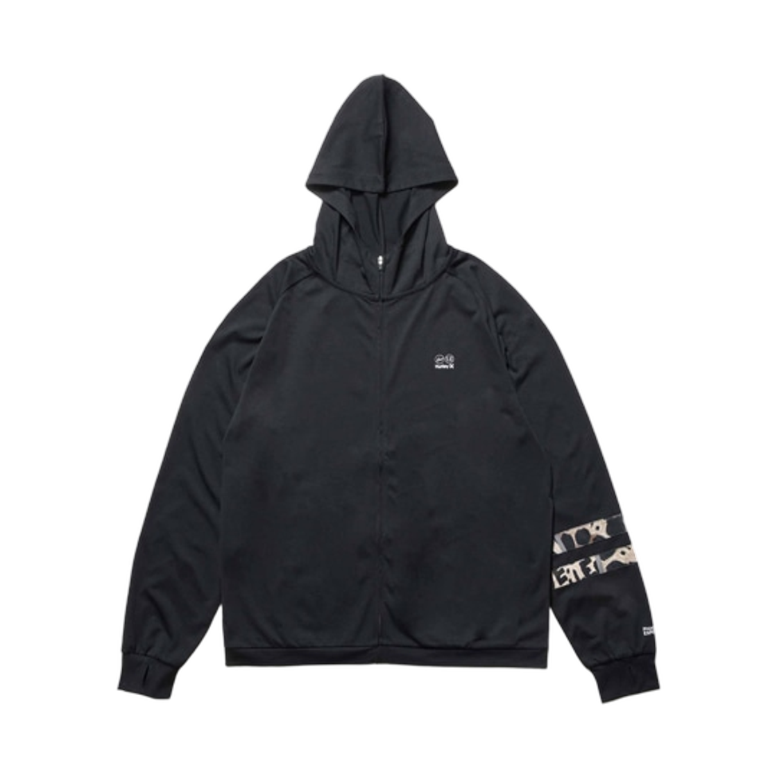 유니폼 익스페리먼트 x 프라그먼트 x 헐리 앰피비어스 팬텀 래시가드 집 후디 블랙(Uniform Experiment x Fragment x Hurley Amphibious Phantom Rash Guard Zip Hoodie Black)