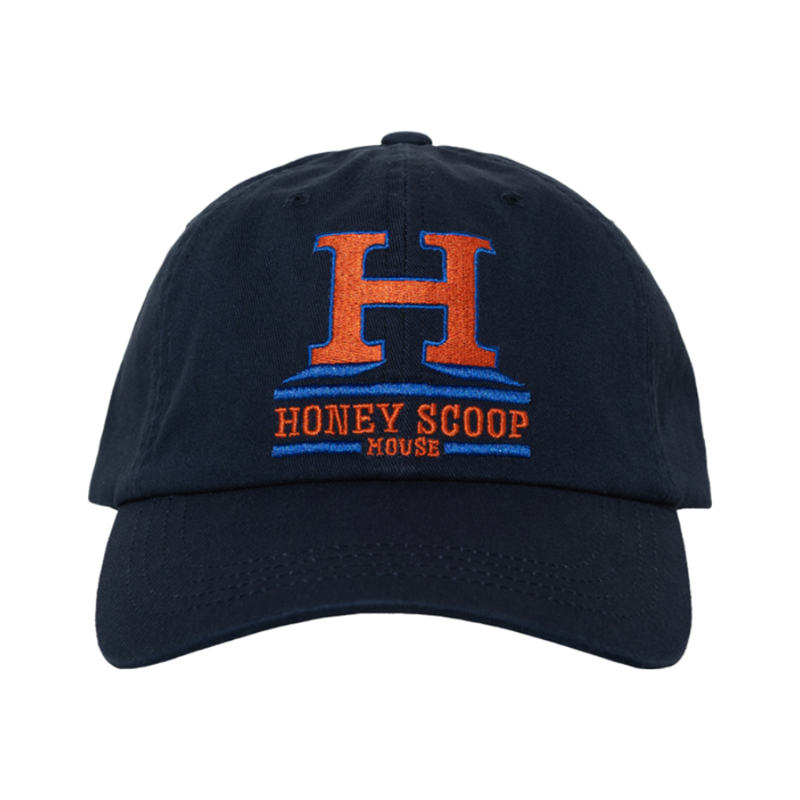 HSHCOHW228NVOS Honey Scoop House H Dad Baseball Cap Navy