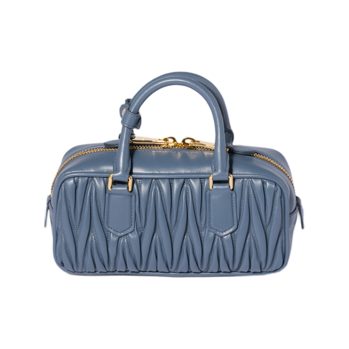 미우 미우 아르카디 마틀라세 나파 레더 백 에비에이션 블루(Miu Miu Arcadie Matelasse Nappa Leather Bag Aviation Blue) - 3