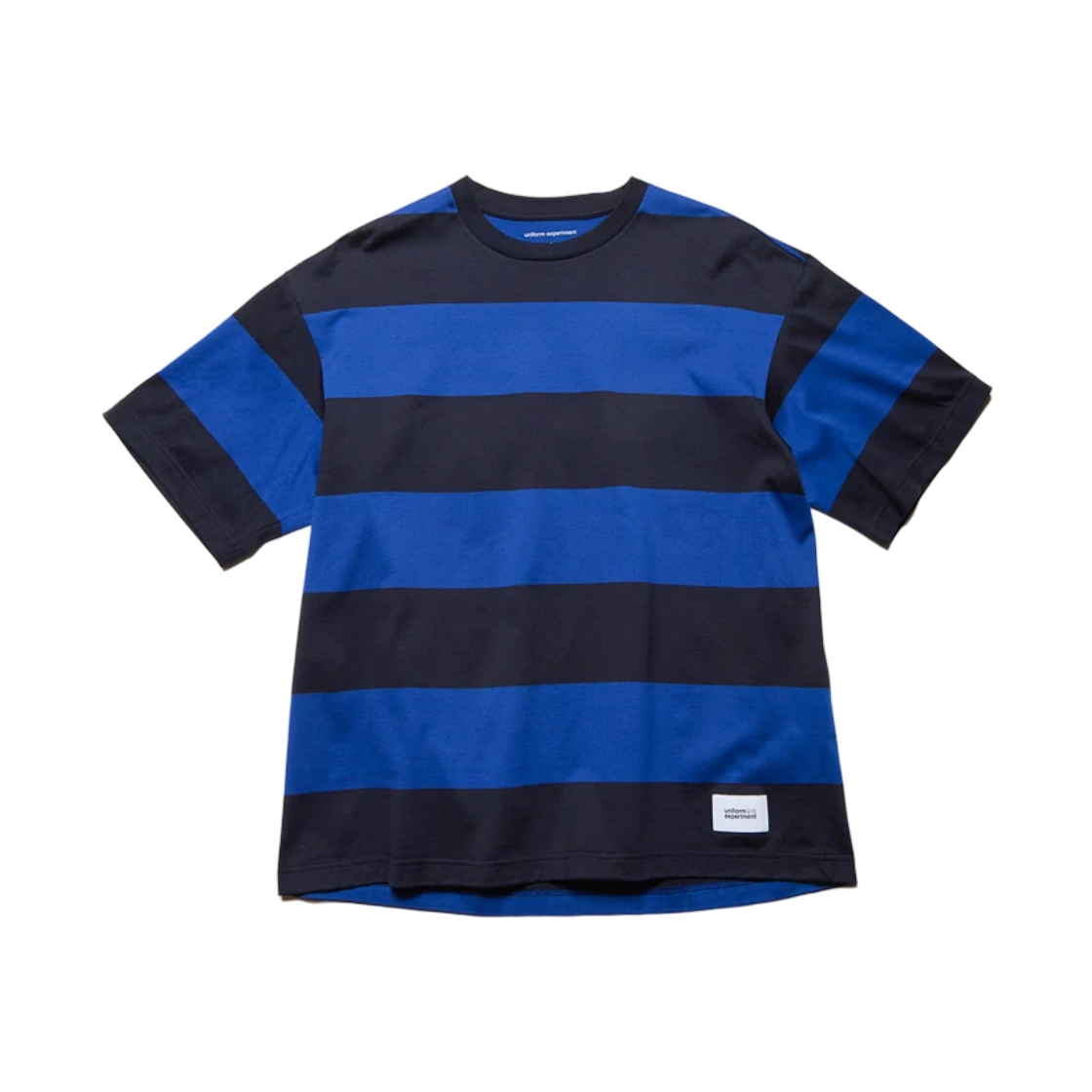 유니폼 익스페리먼트 보더 반팔 티셔츠 블루(Uniform Experiment Border S/S Tee Blue)