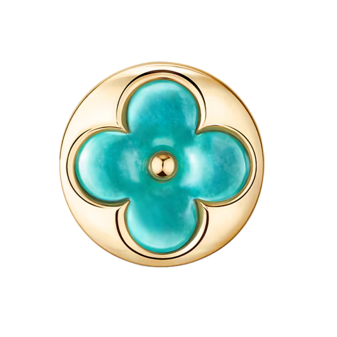 Q16642 (W) Louis Vuitton Color Blossom BB Sun Ear Stud Per Unit Yellow Gold and Amazonite