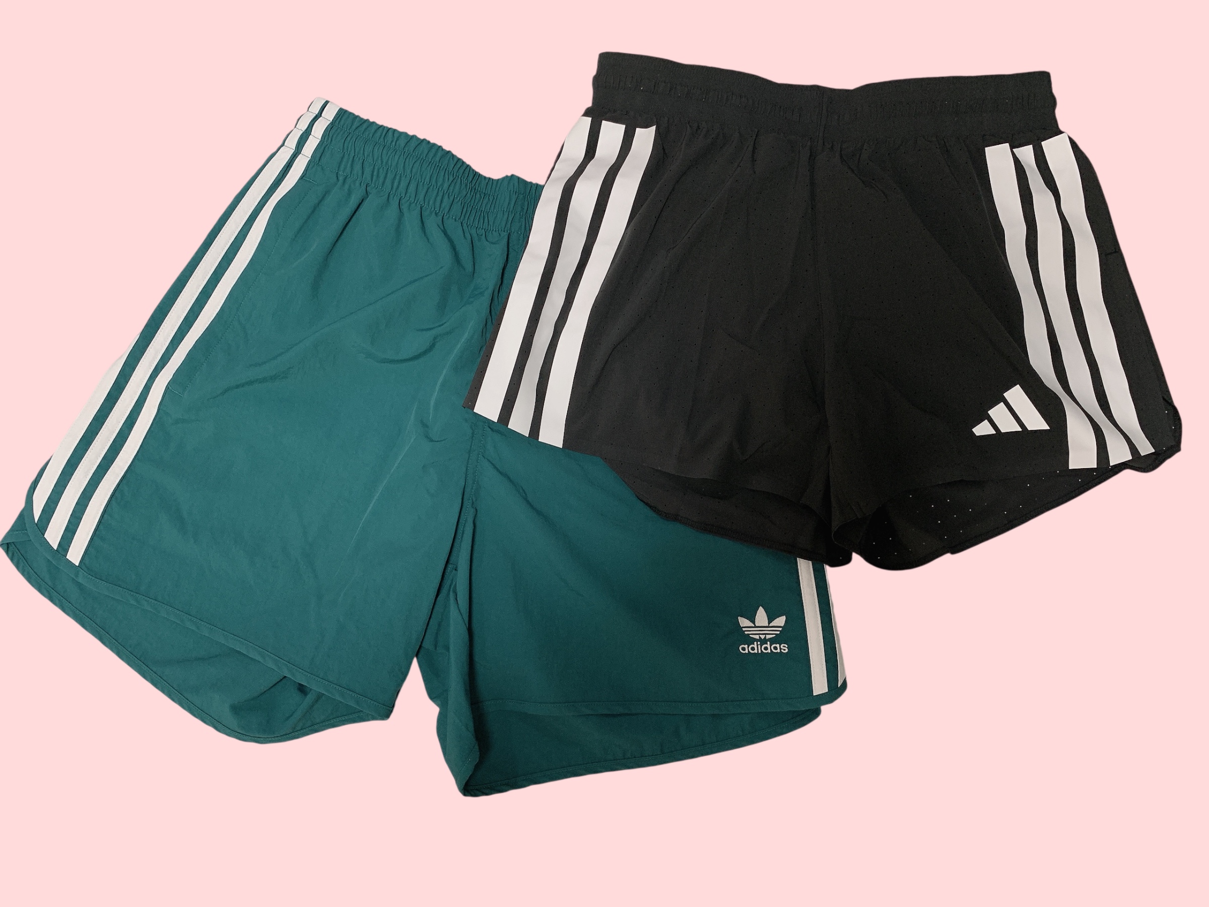 Adidas Originals Adicolor Classic Sprinter Shorts Legacy Teal - US Sizing, Adidas Adizero Running Split Shorts Black - US Sizing 착용 스타일