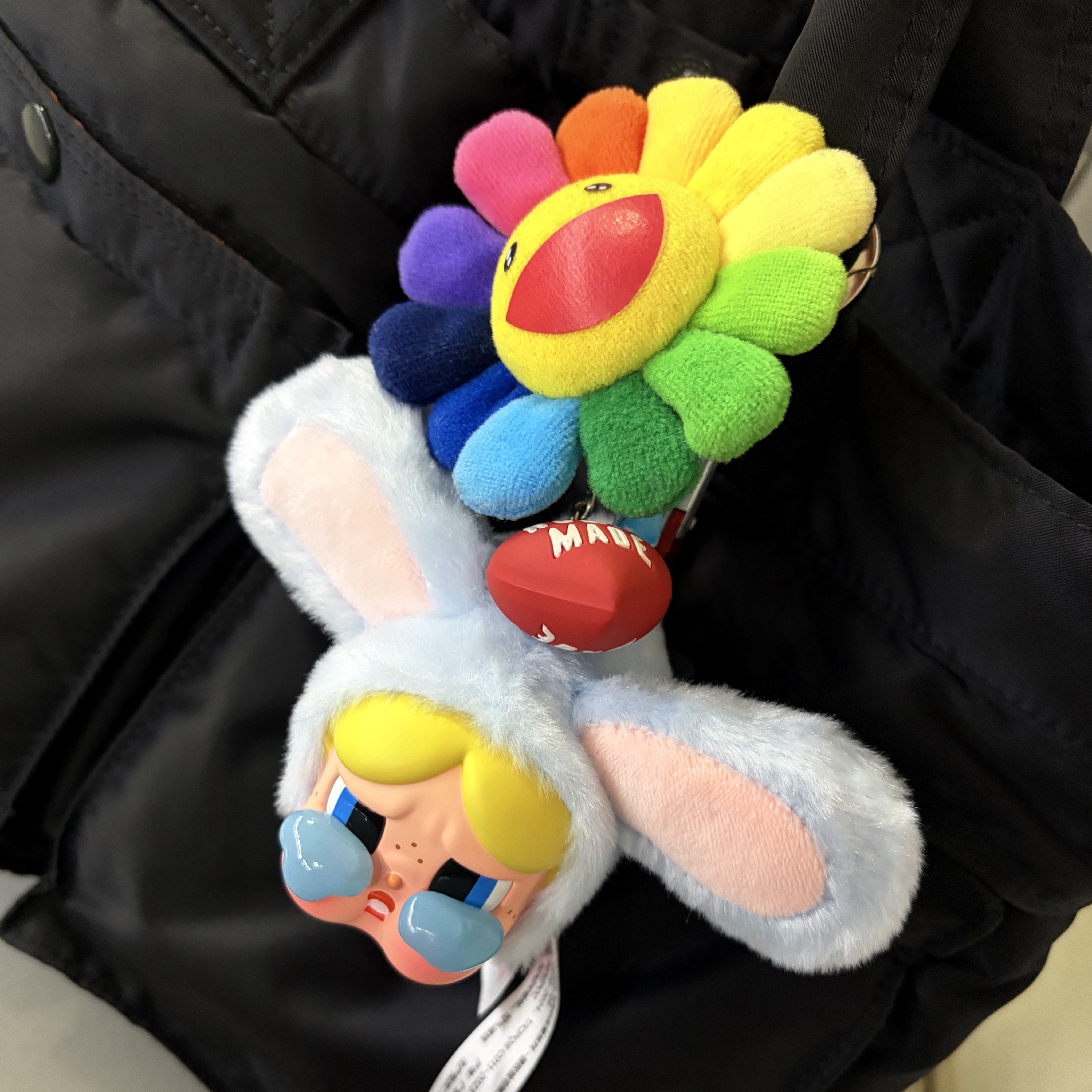Pop Mart Crybaby x Powerpuff Girls Series Keyring Bunny Bubbles (Opened Case) 착용 스타일