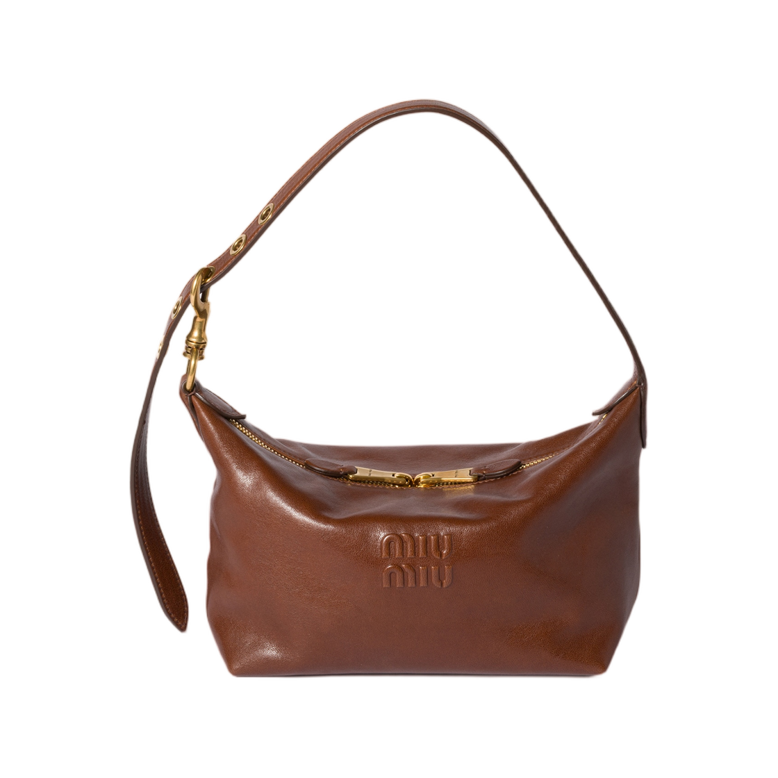 5BC216-QJB-F0BW5 Miu Miu Spirit Nappa Leather Bag Palisander