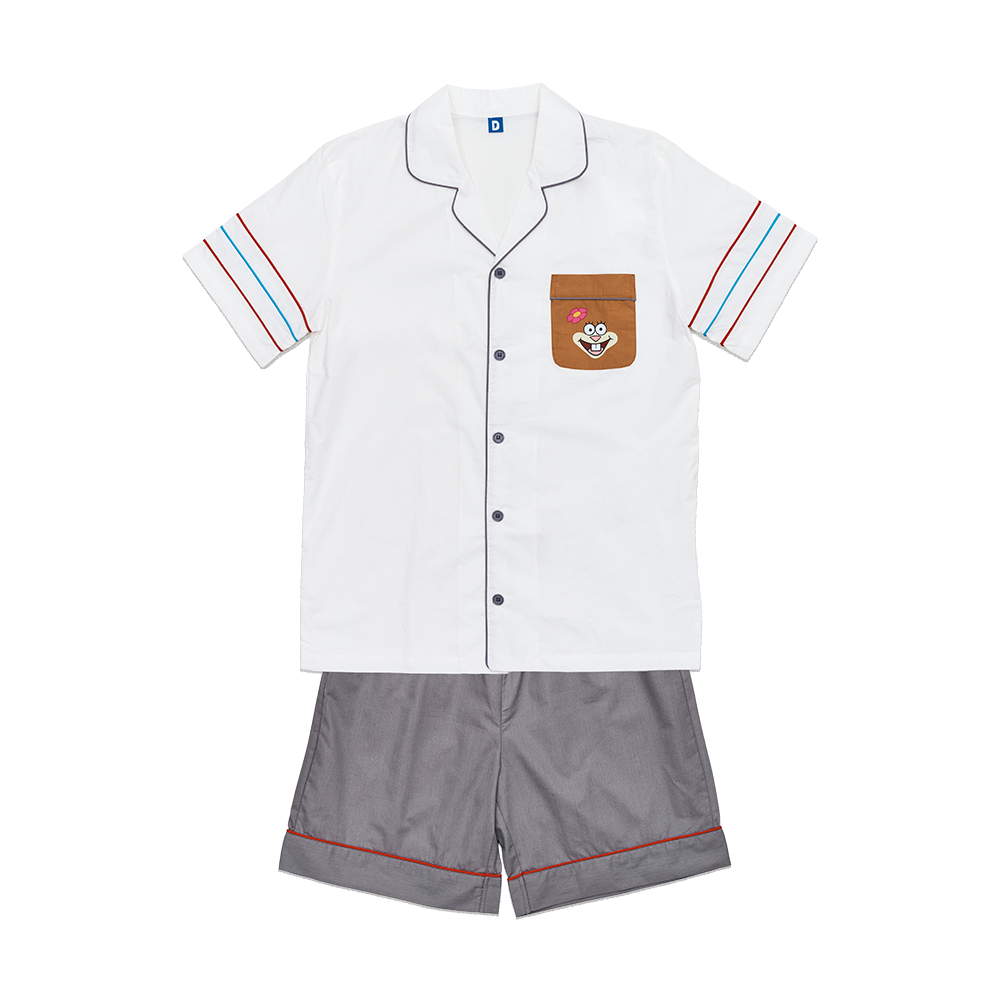 댄꼼마 스폰지밥 다람이 반팔 잠옷(DANCOMMA SpongeBob SquarePants Sandy Cheeks Short Sleeve Pajama Set)