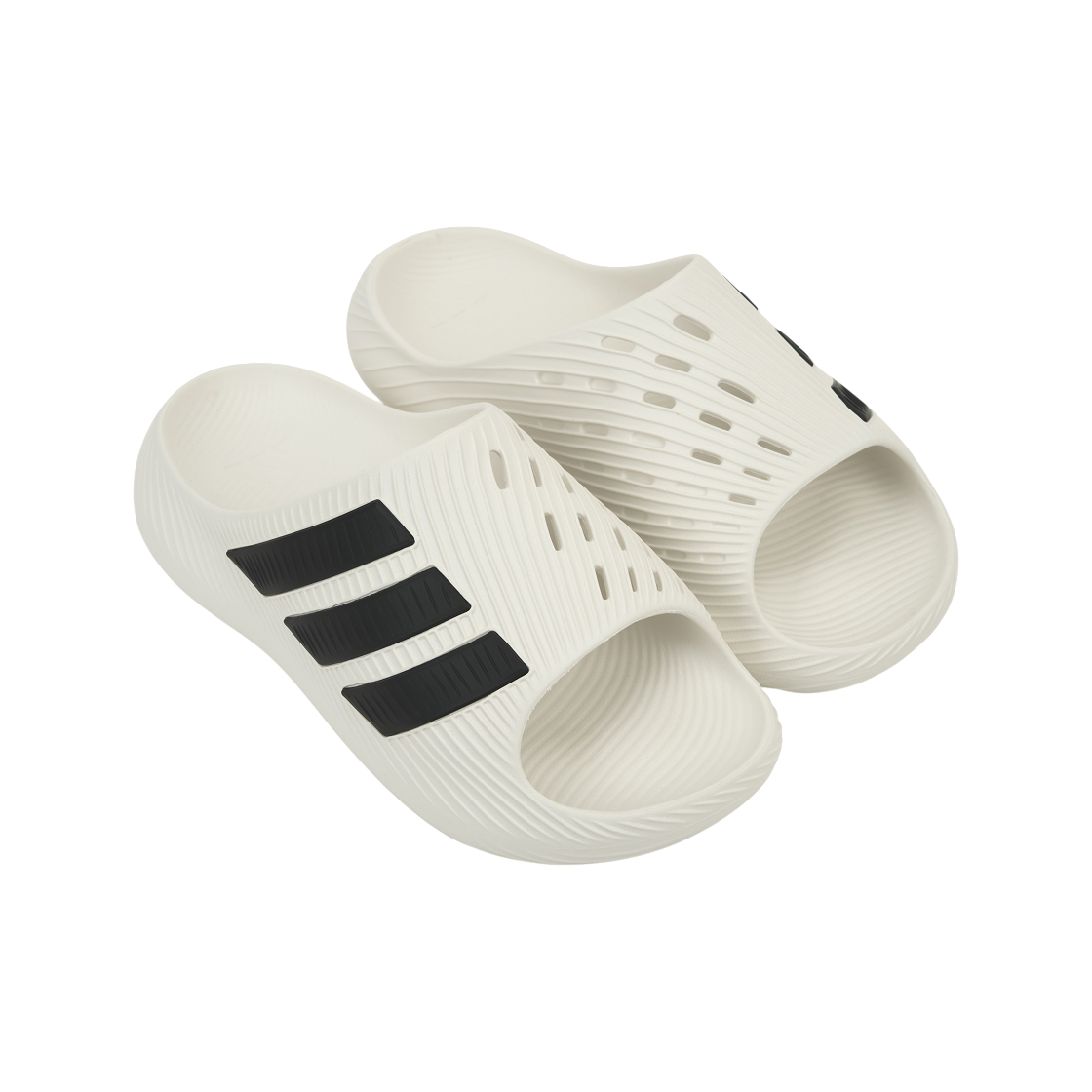 아디다스 퓨어칠 슬라이드 코어 화이트 코어 블랙(Adidas Purechill Slides Core White Core Black) - 4