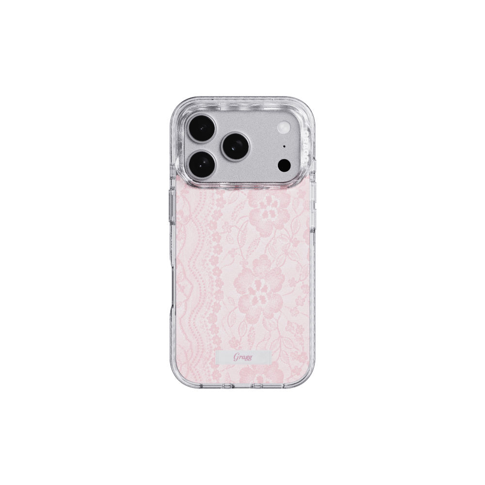 [5%적립/15%쿠폰] 프레임 패턴 케이스 클리어 레이스 미스트([5%적립/15%쿠폰] MAGSAFE LAYERS FRAME CASE CLEAR - LACE MIST)