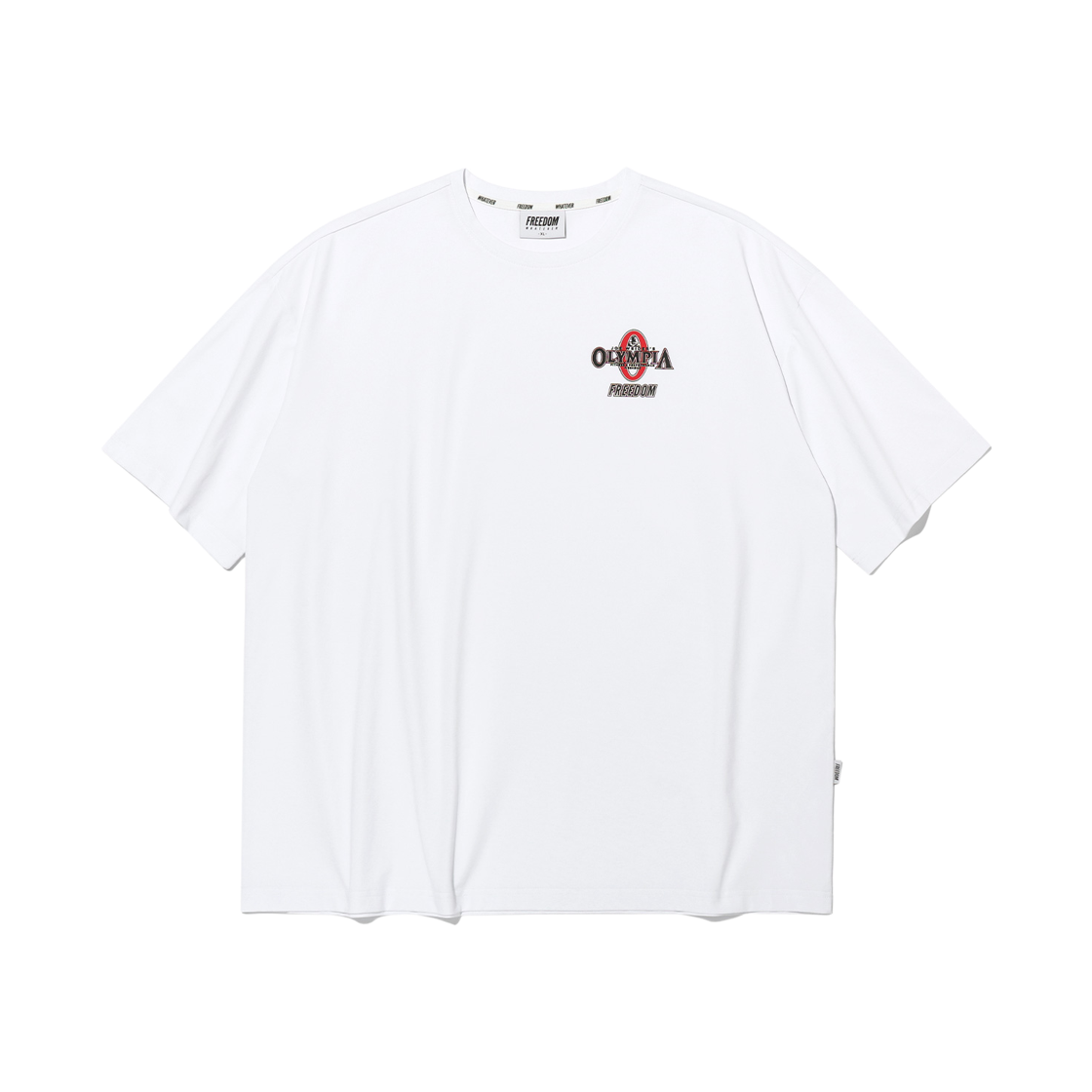 프리덤 올림피아 에센셜 오버핏 티셔츠 화이트(FREEDOM Olympia Essential Overfit T-Shirt White)