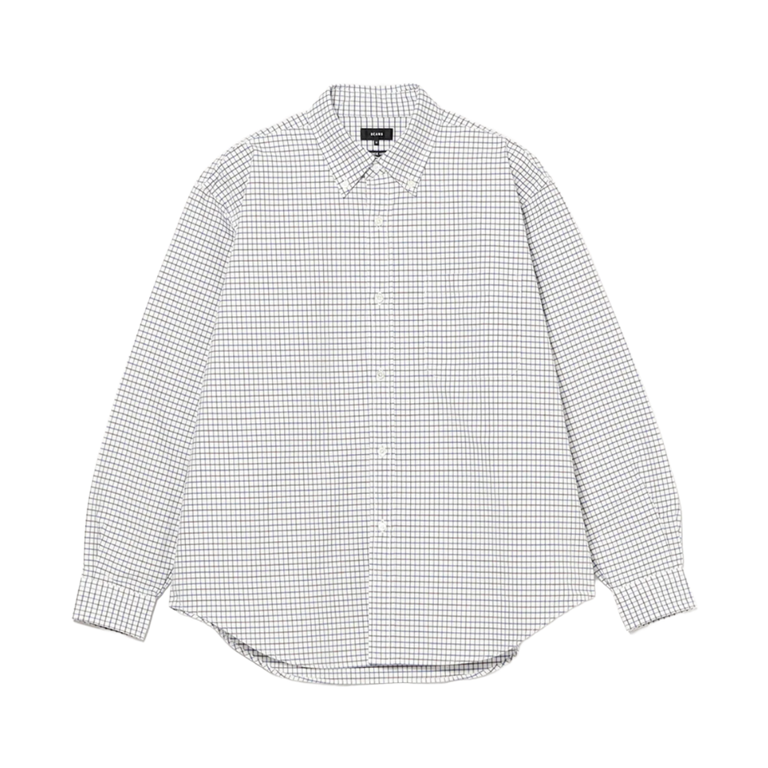 빔즈 헤비 옥스포드 버튼 다운 셔츠 블루 퍼플 체크(Beams Heavy Oxford Button Down Shirt Blue Purple Check)